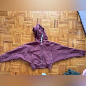 Lulu cropped zip up scuba sweatshirt